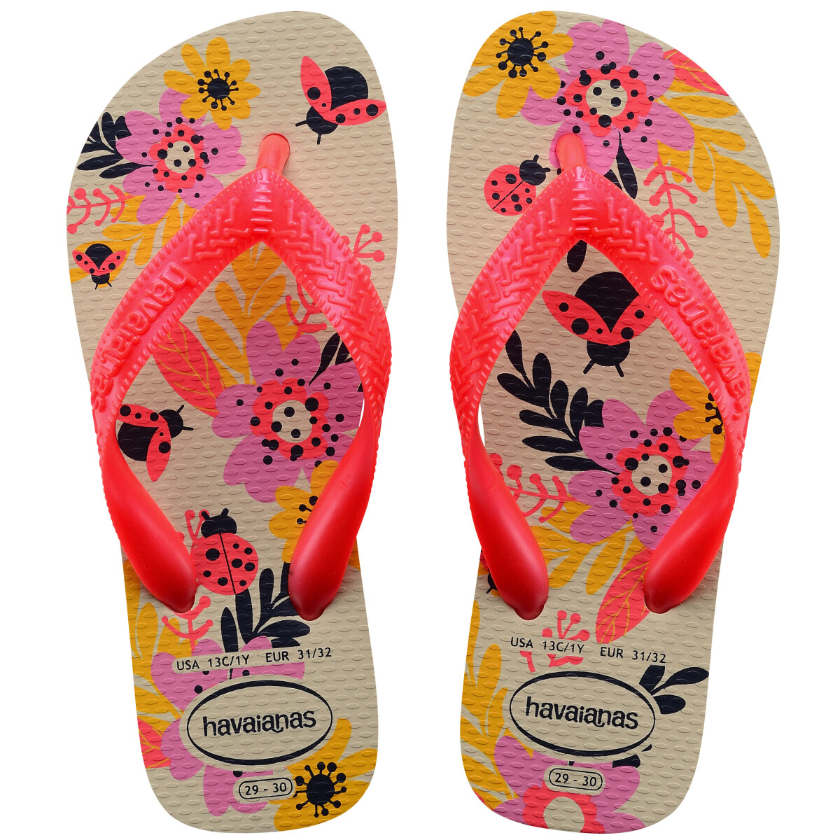 Sandalia de Niños Havaianas Hav.Kids Flores - Beige Paja 