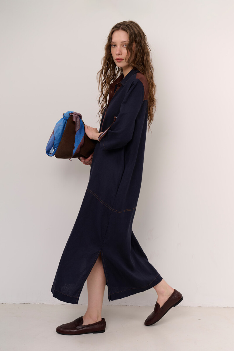 VESTIDO CHEMISE AZUL