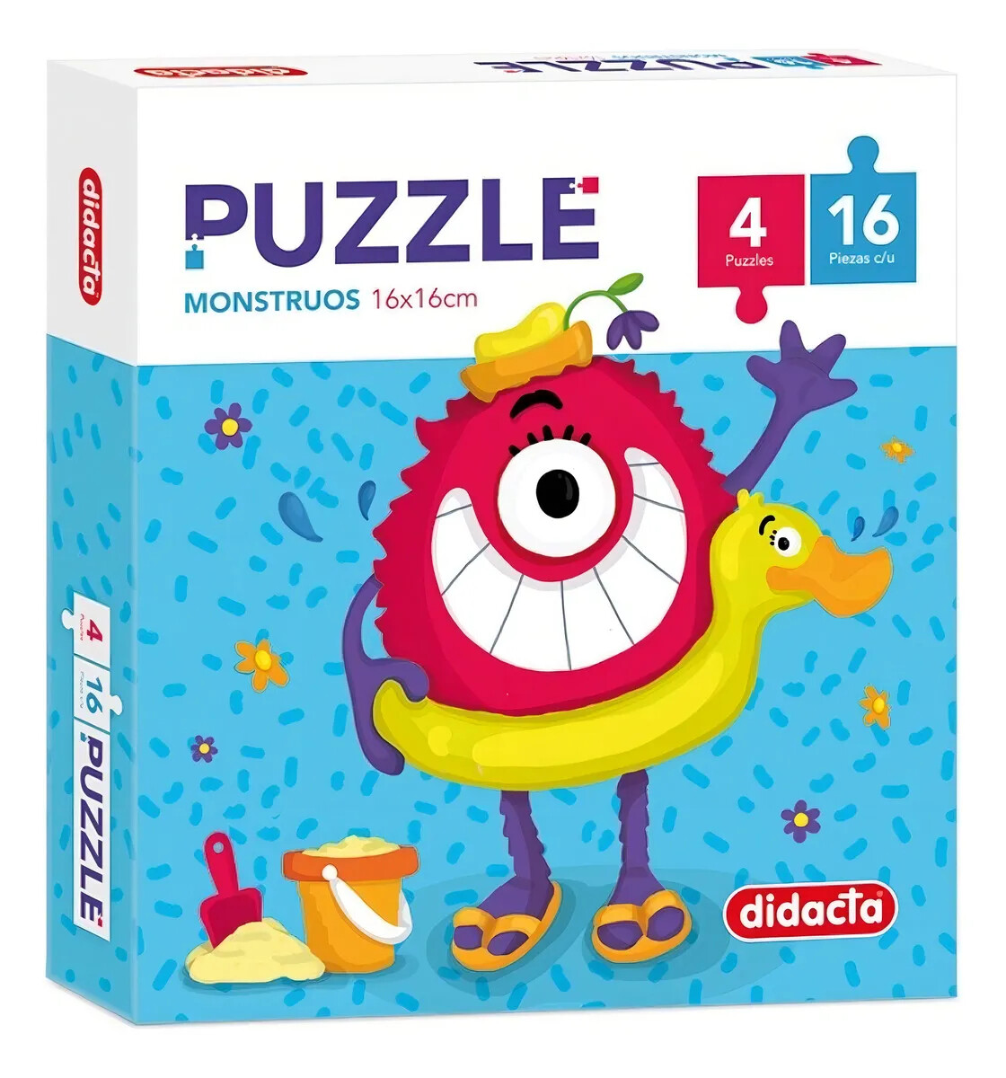 Puzzle Infantil Monstruos 4x16 Piezas Didacta 