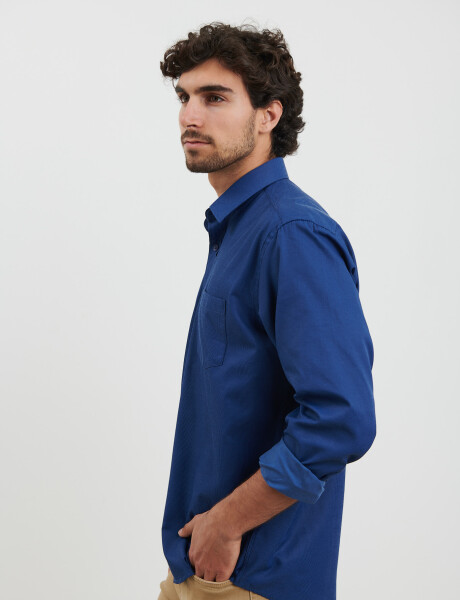 012577 CAMISA HARRINGTON LABEL Azul Oscuro