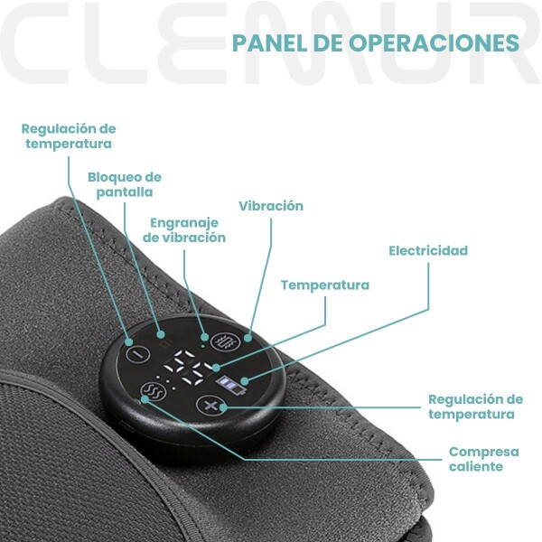 Masajeador Vibratorio Para Rodilla Codo Hombro Ajustable + Extensor Profesional Masajeador Vibratorio Para Rodilla Codo Hombro Ajustable + Extensor Profesional