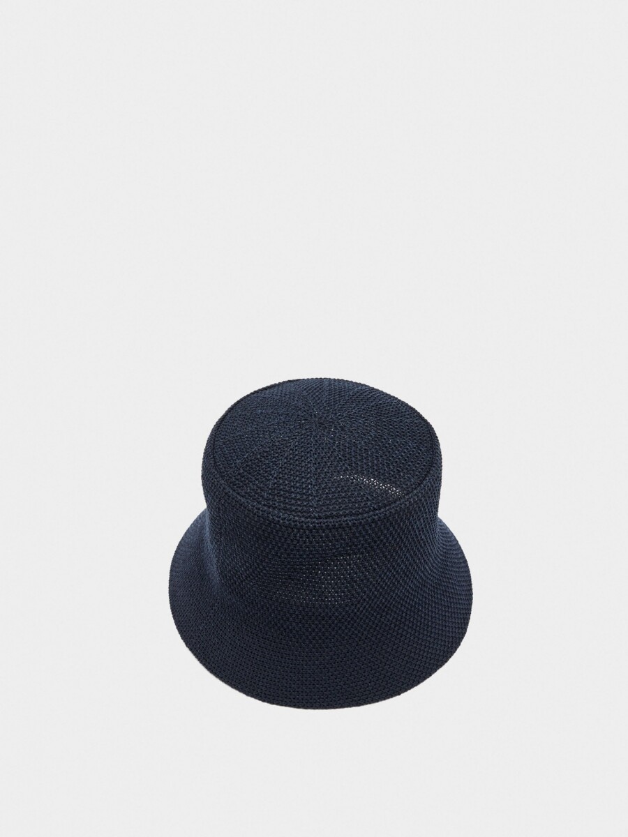 Sombrero Bucket De Punto azul-marino