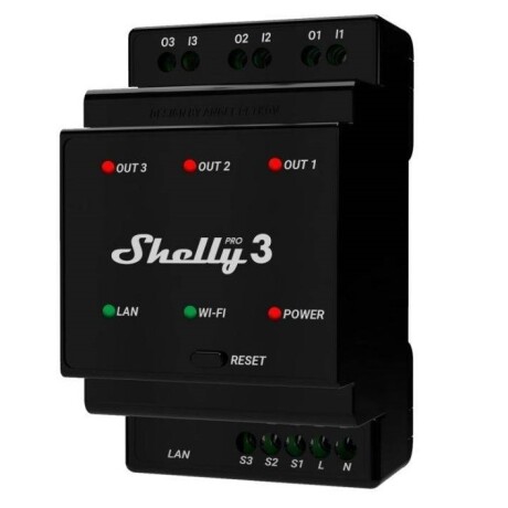 Rele Shelly Pro 3 Wi-fi Din Triple 001