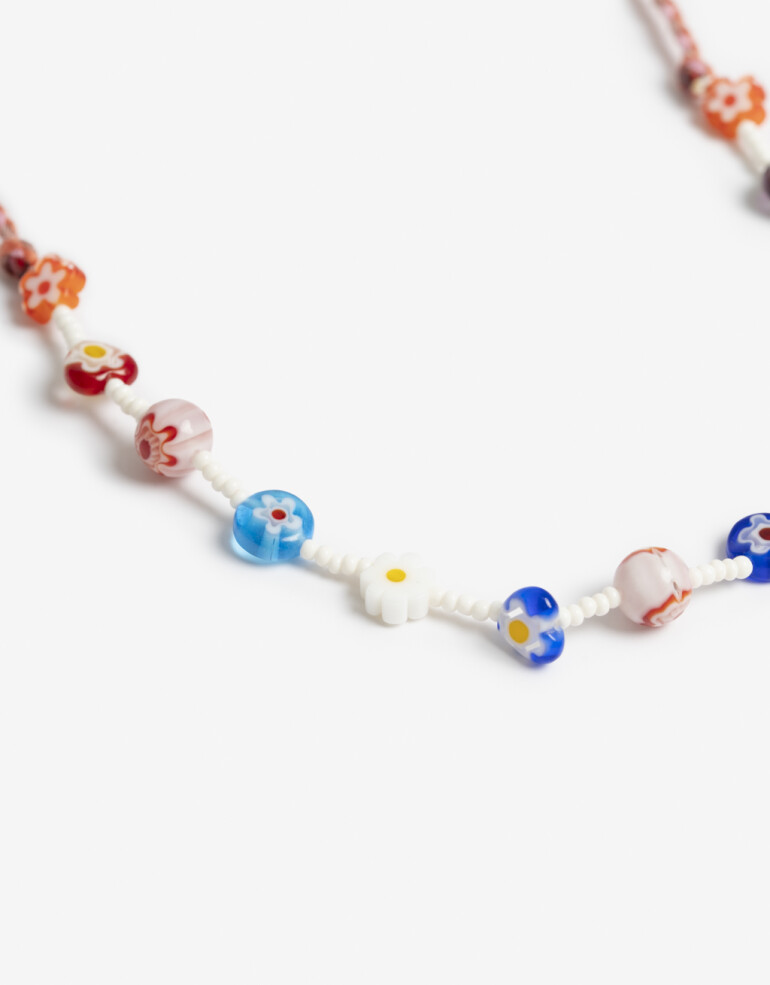 Collares Cortos Color Collar Corto Cordón Beas Para Niñas - Combinacion Multicolor