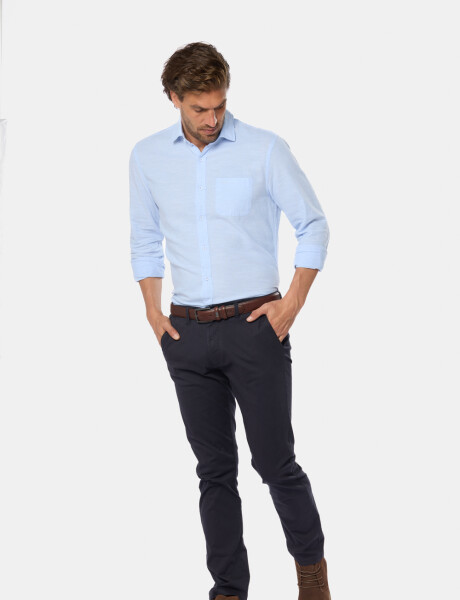 PANTALON CLÁSICO CON SPANDEX Azul