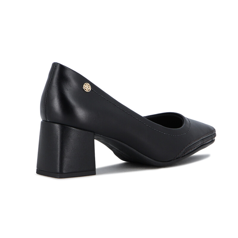 Ramarim Zapato Taco Bajo Cuadrado Punta Fina C/ Pin Negro