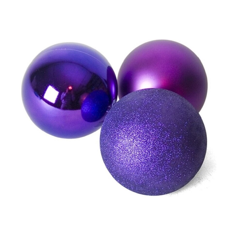Esferas Navideñas Púrpura 5 cm – Pack x16 GE SET 16 BOLAS DE NAVIDAD PURPURA 5CM