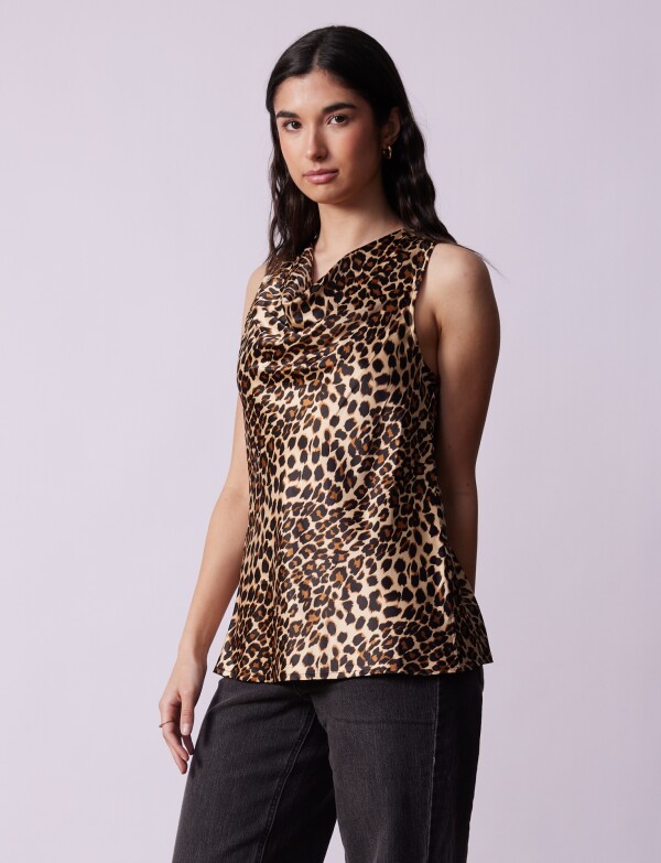 Blusa Animal Print BEIGE/MULTI