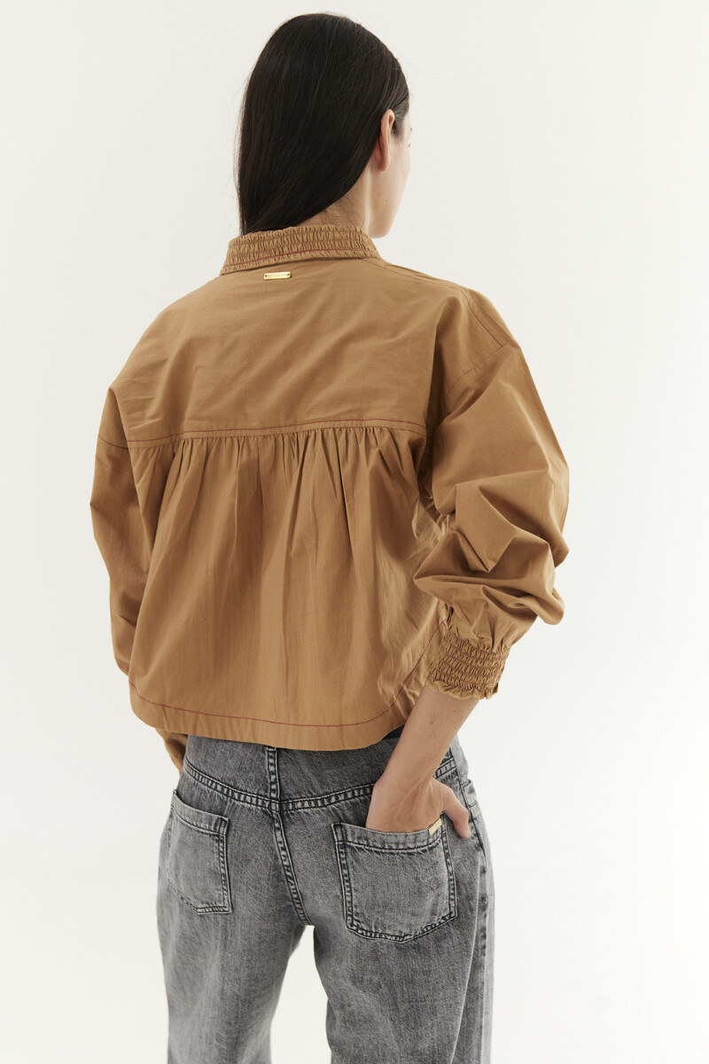 Camisa Smok Beige