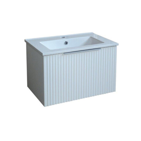 MUEBLE BAÑO EN MDF LAQUEADO 61X39.5X38CM BLANCO MATE C/BACHA LOZA BLANCO