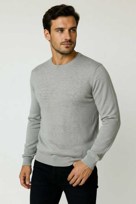 Sweater Seldor Gris Melange Medio