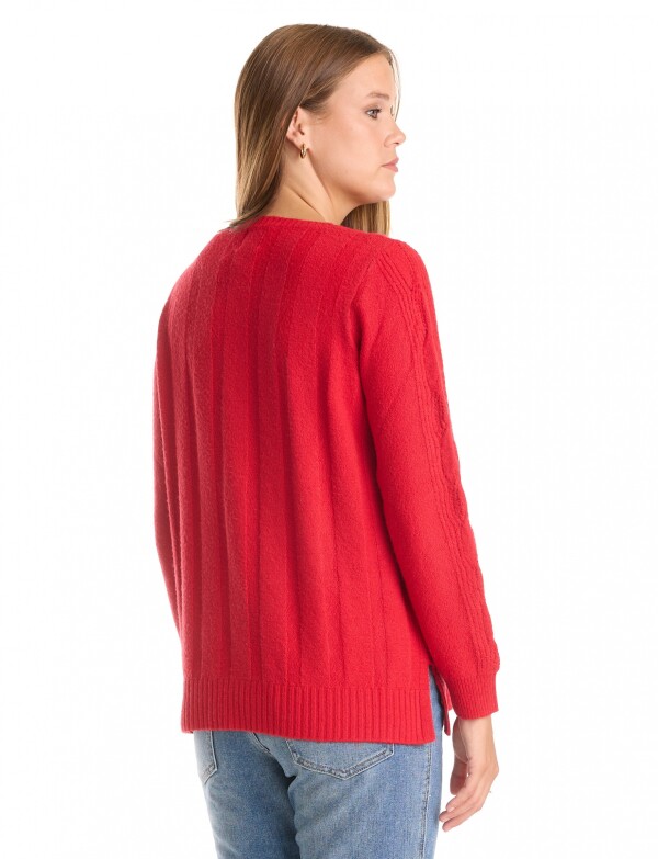 Buzo Soft Trenzas ROJO