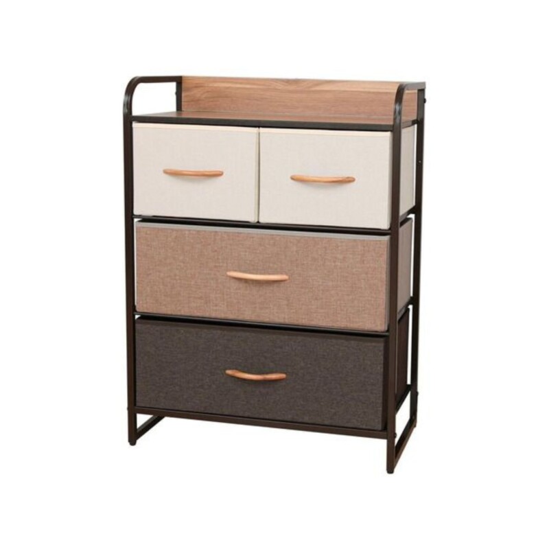 Mueble organizador 4 cajones en tela Selecta Mueble organizador 4 cajones en tela Selecta