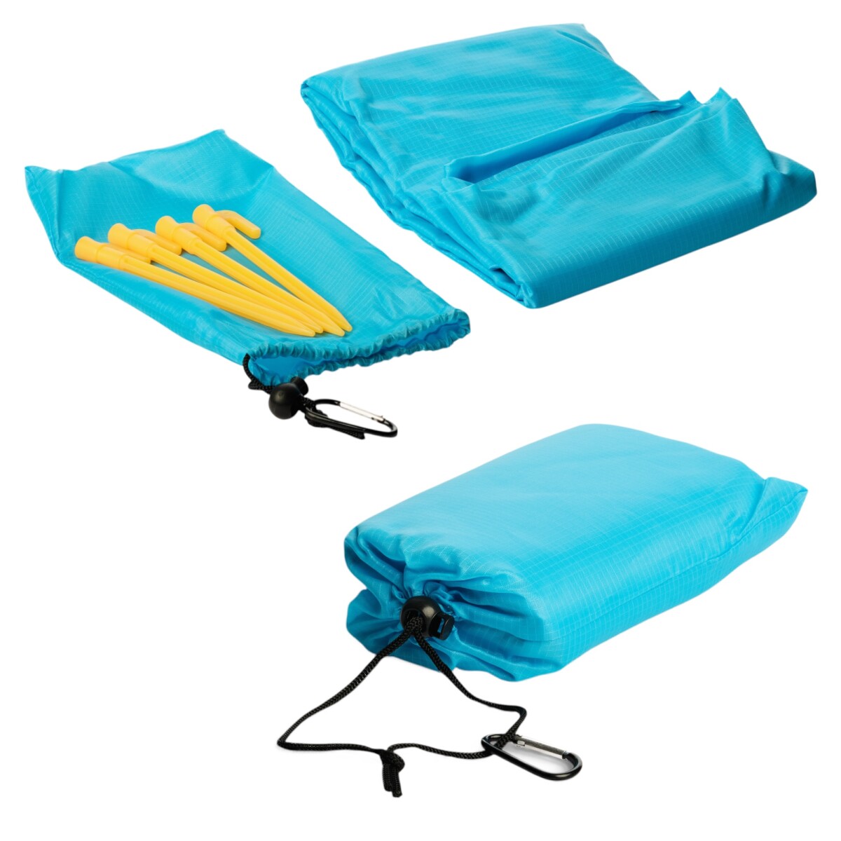 Alfombra De Playa Impermeable 2x2 Mts Con Estacas 