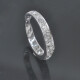 Anillo sin fin en oro 18k blanco con brillantes y diamantes Anillo sin fin en oro 18k blanco con brillantes y diamantes
