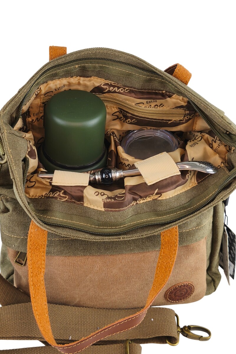 Bolso matera de lona Verde