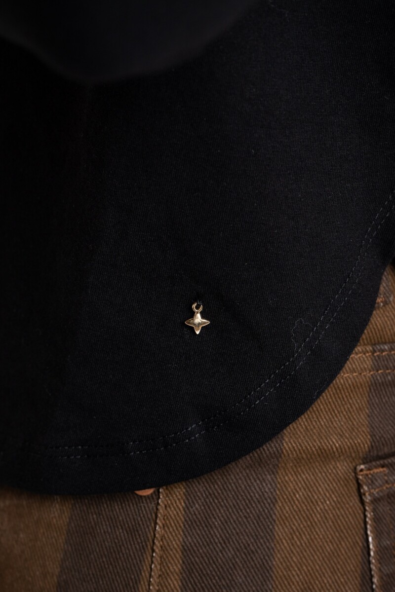 Remera Algodón Elastano Negro