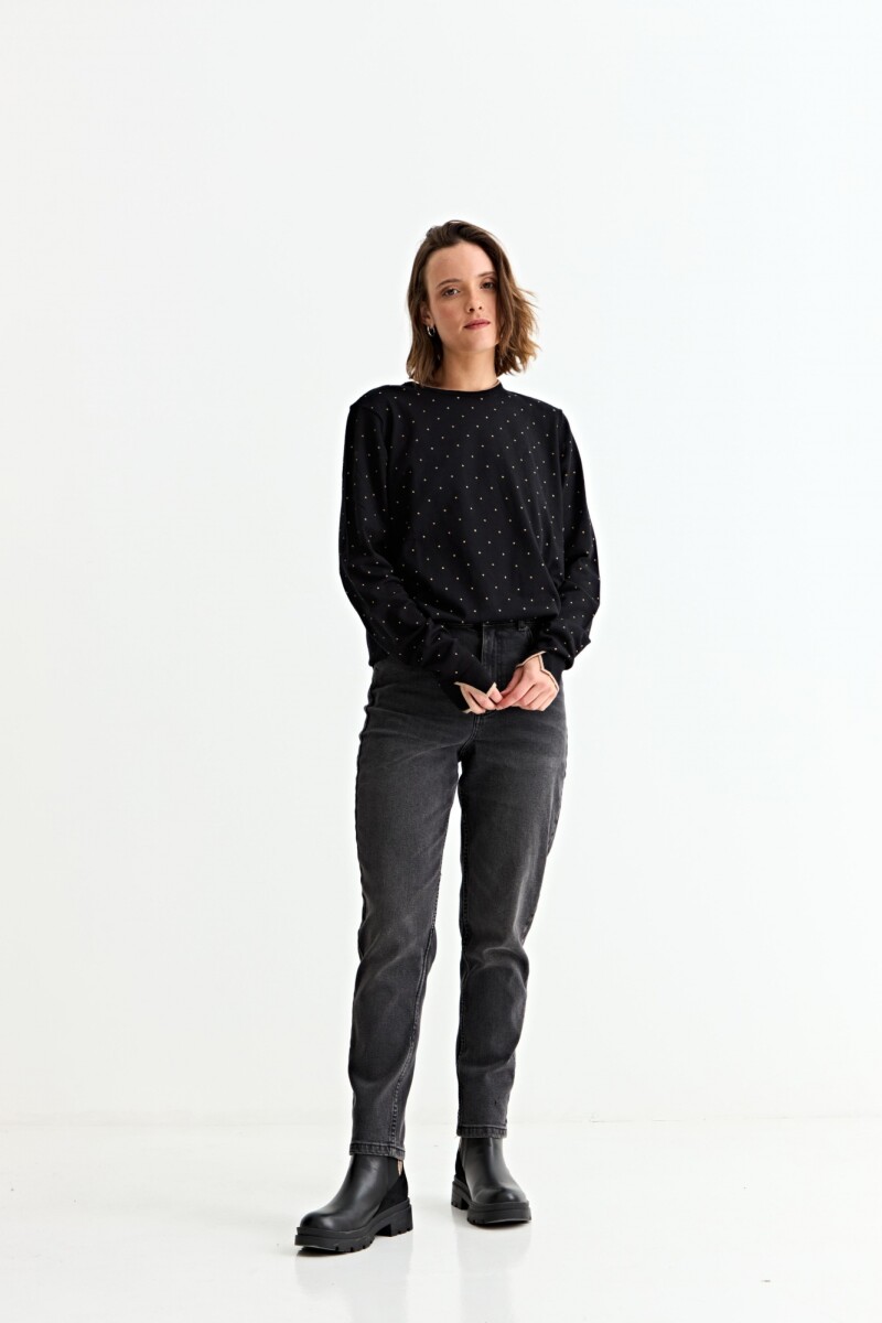 Sweater corazones - Negro 