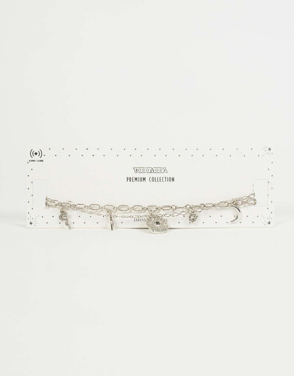 Chokers Set Bañado En Plata - Plateado 