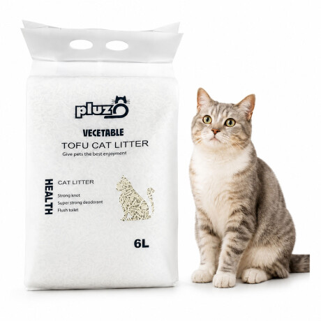 Arena Para Gatos Tofu 6L Aglomerante Descarga Inodoro Amarillo