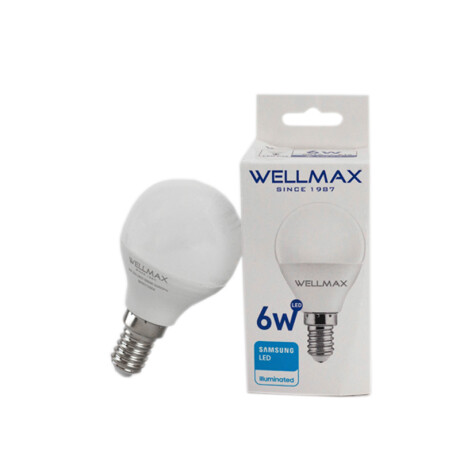 LAMPARA LED GOTA 6W (EQUIVALE 50W) E14 FRIA WELLMAX ++ N/a