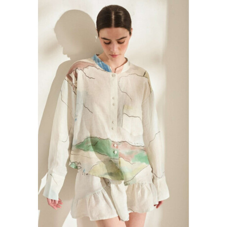 CAMISA REMO PRINT Agua