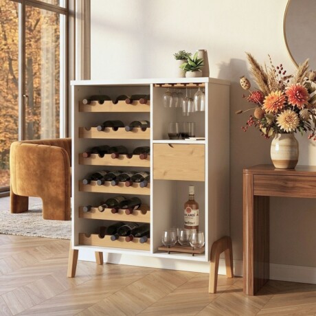 Bar botellero Linea Veneza Blanco/Miel