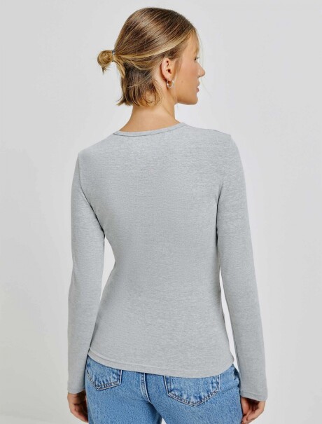 CAMISETA BÁSICA MANGA LARGA GRIS
