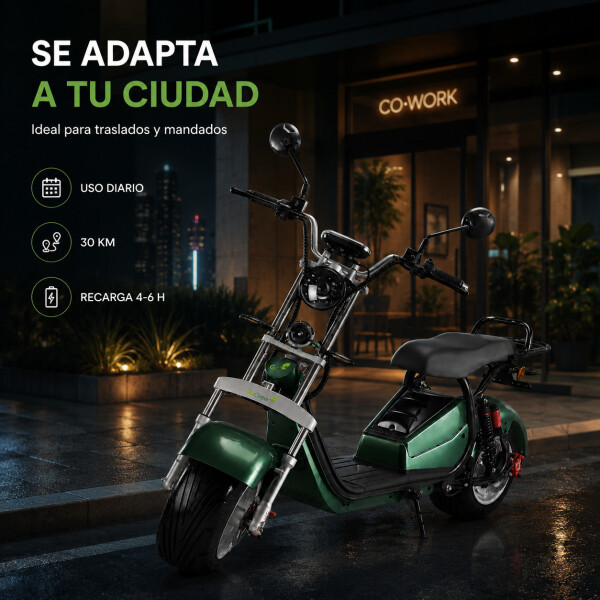 Moto Eléctrica GoGreen Adventure 2000W 20Ah R12 55km/h Verde