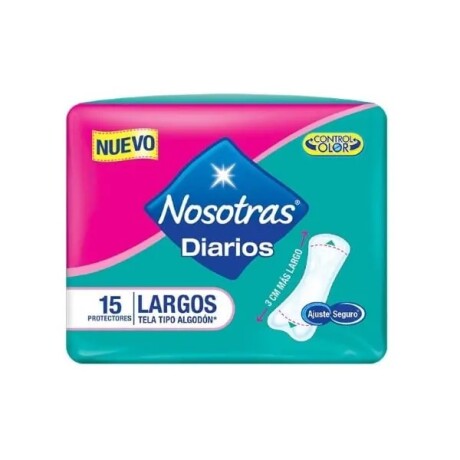 Protectores Diarios Nosotras Largos 15 Unidades Protectores Diarios Nosotras Largos 15 Unidades