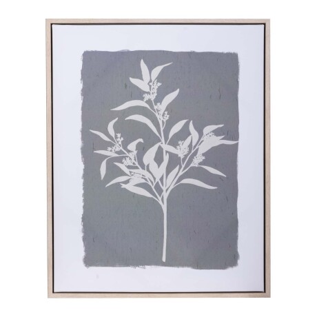 CUADRO LIENZO-Y-MDF VERDE GREEN LEAVE I