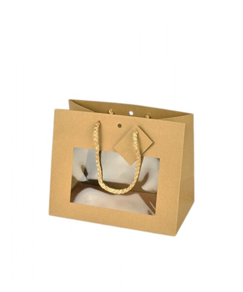 Bolsa con visor 24x14x19 cm MADERA