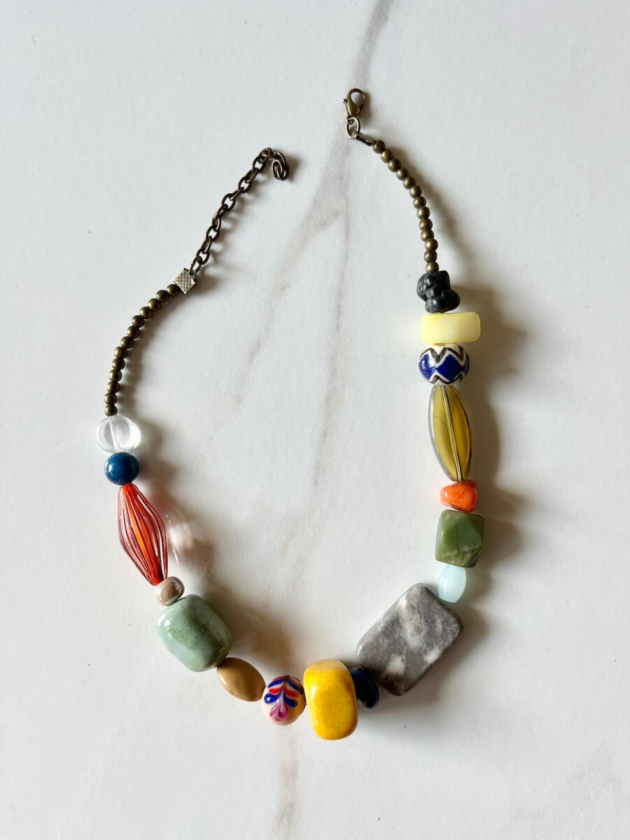 Collar Piedra - Multicolor Amarillo 