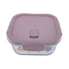 Recipiente Hermético de Vidrio con Tapa Plástica 800 ml Rosado