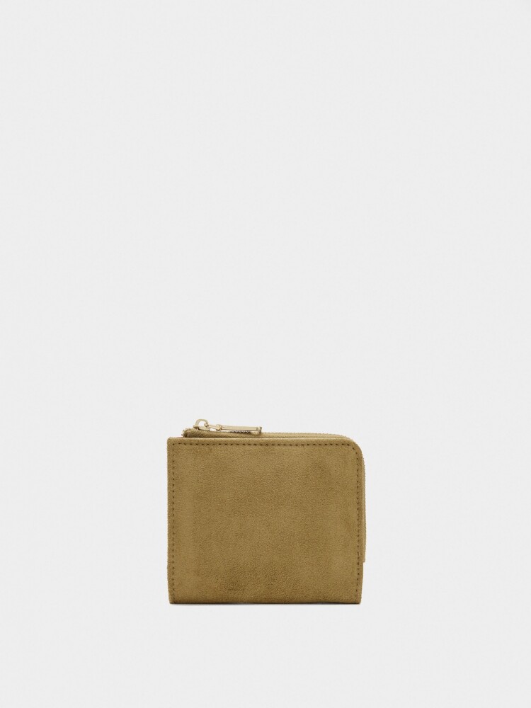Cartera Básica Efecto Piel lima