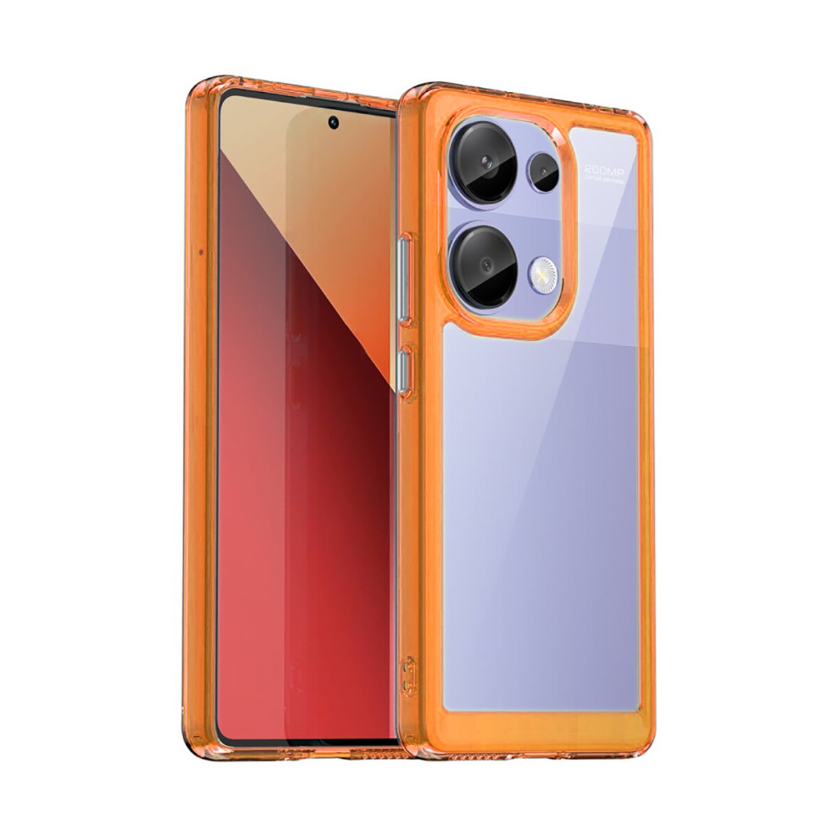 Case Transparente con Borde de Color Xiaomi Note 13 Pro - Orange 