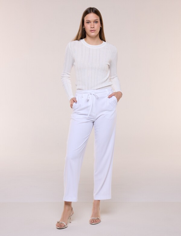 Pantalon Ankle BLANCO