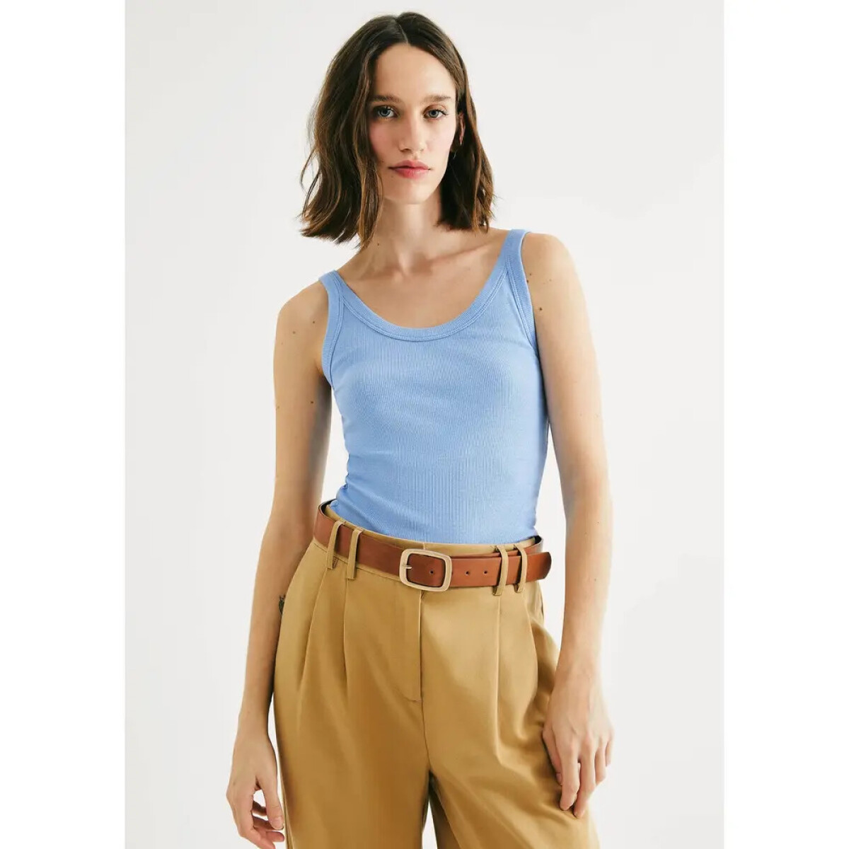 CAMISETA REGATA FEM - AZUL CLARO 