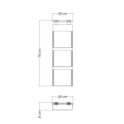 Organizador natural de 3 bolsillos para pared TM0131