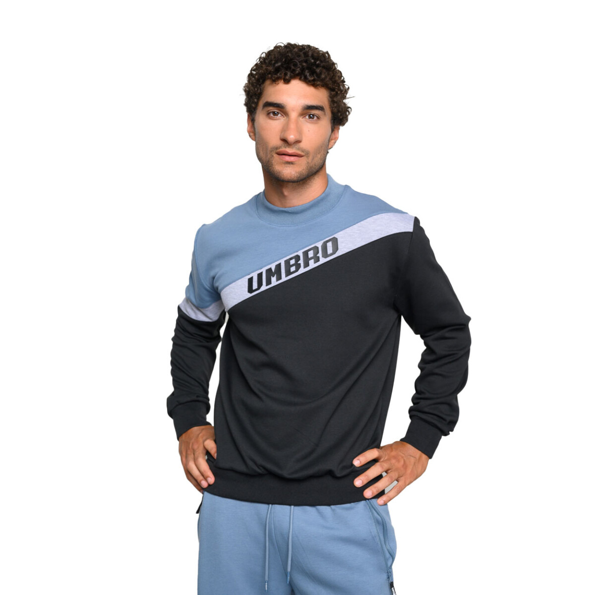 Buzo de Hombre Umbro - Negro - Azul Piedra 