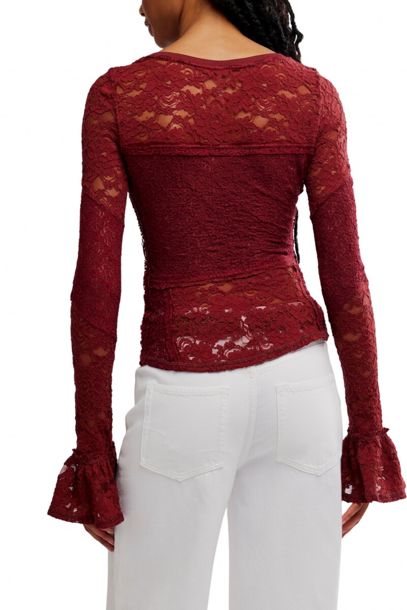Blusa Encaje Rojo