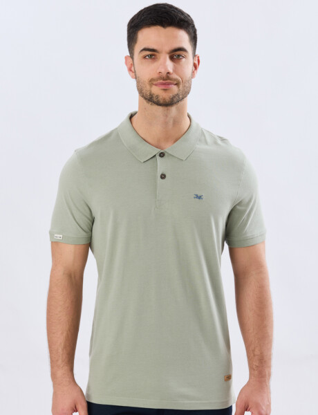 REMERA POLO LISA JERSEY Pistacho