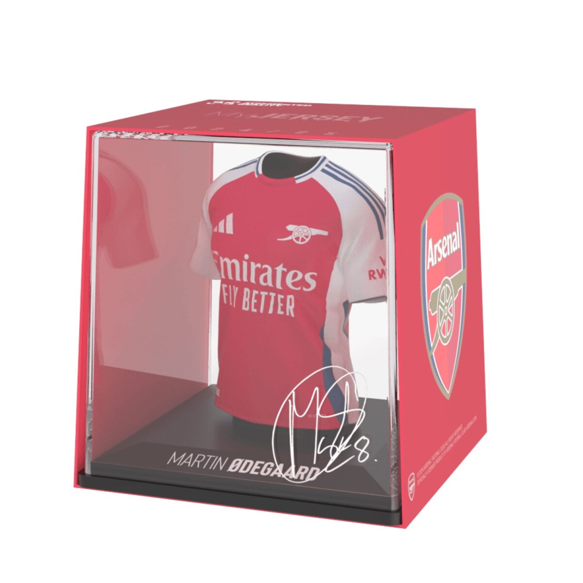Figura Camiseta Martin Odegaard #8 Arsenal con Firma - ROJO 