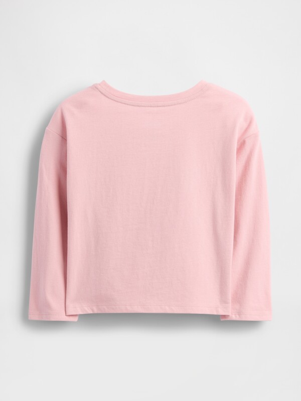 SEPT BF LS GRAPHIC TEE PURE PINK