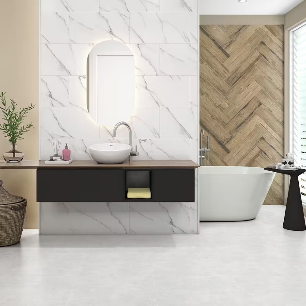 Cerámica Statuario 31x60 cm Mate Cerámica Statuario 31x60 Cm Mate