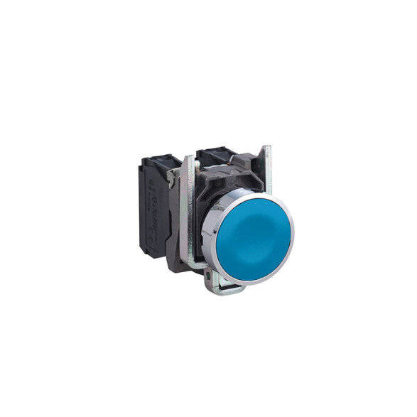 Pulsador rasante azul 1NA ø22mm IP67 TL5316