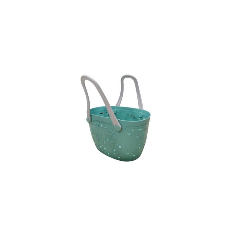 CESTO CANASTO TIPO BOLSA CON ASA 33X15X19CM MULTICOLOR