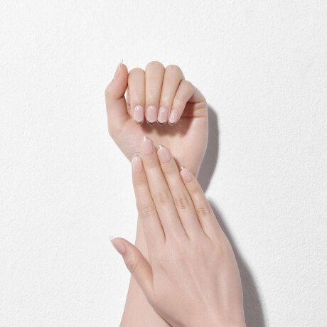 Uñas En Gel Listas (Press On) Beige Glass Edge