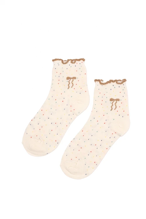 Medias Jaspeadas Beige