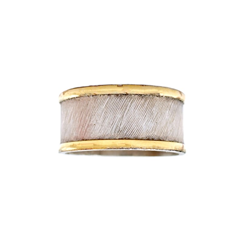 Anillo Esclavo-Plata y Oro-Sin Piedra-AN5846 sinpiedra